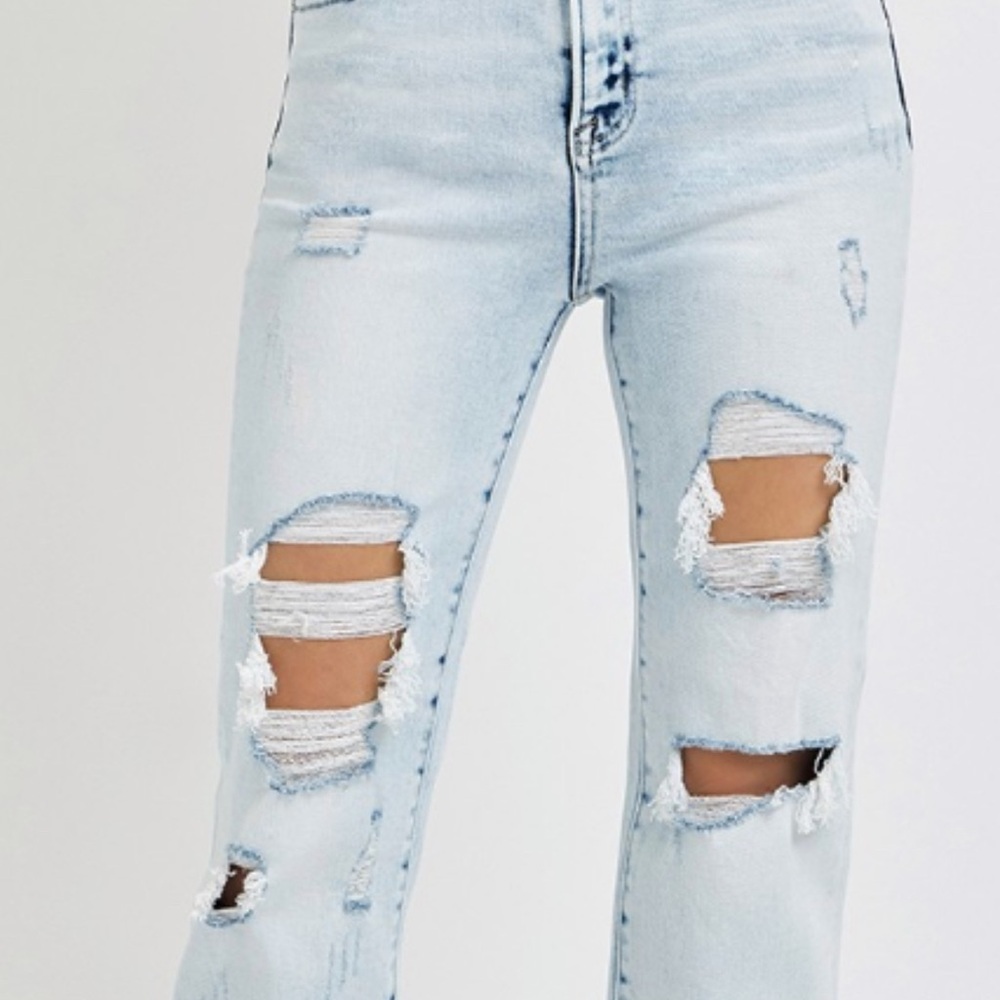 Distressed Light Blue Women's Jeans